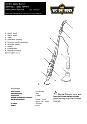 Victor Tools 424460 Instructions For Use Manual