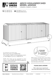 ABSCO SHEDS Highlander Shed 60303HK Manual
