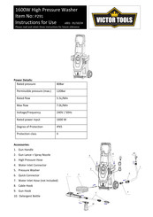 Victor Tools P291 Instructions For Use Manual
