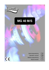 Huvema MG 40 M/S Operation Manual