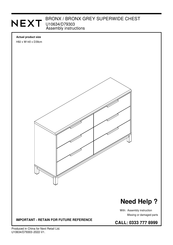 Next BRONX GREY D79303 Assembly Instructions Manual