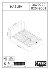 Jysk HASLEV 3670220 Manual