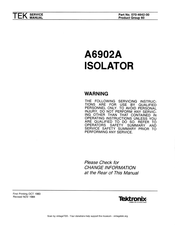 Tektronix A6902A Service Manual