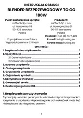 HUSLOG TO GO 180W User Manual