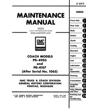 GMC COACH PD-4107 1968 Maintenance Manual