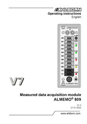 Ahlborn V7 ALMEMO 809 Operating Instructions Manual