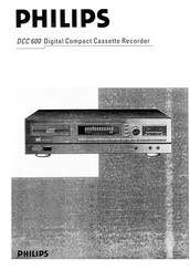 Philips DCC 600 Instructions For Use Manual