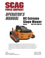 Scag Power Equipment SRC-52D-37BV-EFI Operator's Manual