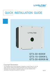 LIVOLTEK GT3-60KW-L Quick Installation Manual