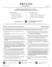 Prolon PL-VC2000-PI Booklet
