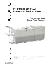 Plockmatic PBM350e Operating	 Instruction