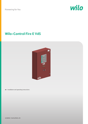 Wilo Control Fire E VdS Installation And Operating Instructions Manual