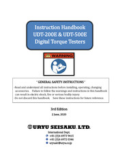 URYU UDT-200E Manual