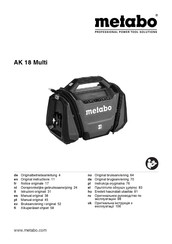 Metabo AK 18 Multi Original Instructions Manual