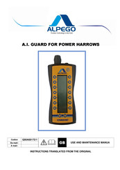 Alpego A.I. GUARD Assembly, Use And Maintenance Manual