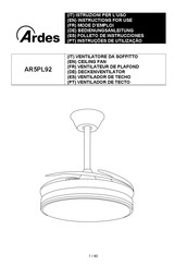 ARDES AR5PL92 Instructions For Use Manual