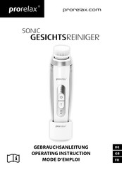 Prorelax SONIC GESICHTSREINIGER Operating	 Instruction