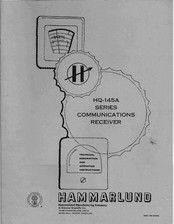 Hammarlund HQ-145A Series Manual