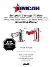 Omcan 13721 Instruction Manual