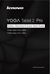 Lenovo YOGA Rablet 2 PRO Safety, Warranty & Quick Start Manual