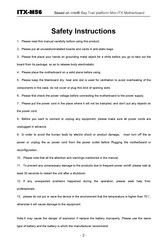 Intel ITX-M56 Instructions Manual