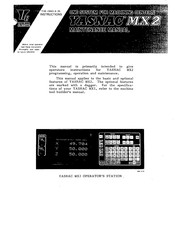 Yaskawa TASNAC MX2 Maintenance Manual