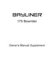 Bayliner 175 Owner's Manual