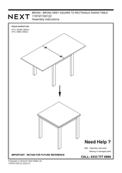 Next BRONX GREY 165122 Assembly Instructions Manual
