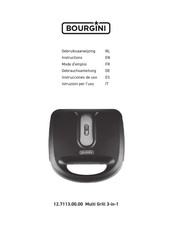 Bourgini Multi Grill 3-in-1 Instructions Manual