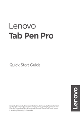 Lenovo Tab Pen Pro Quick Start Manual