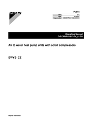 Daikin EWYE CZ Series Operating Manual