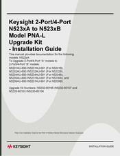 Keysight N5232-60106 Installation Manual