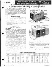 Carrier 48DH003 Installation, Start-Up And Service Instructions Manual