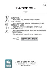 Imer Group SYNTESI 160 Operating, Maintenance, Spare Parts Manual