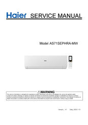 Haier AS71SEPHRA-MW Service Manual