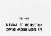 New Home 677 Manual Of Instruction