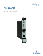 Emerson A6500-CP Com Card Pro Operating Manual