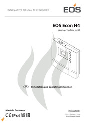 EOS ECON H4 Installation And Operating Instruction