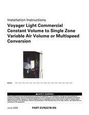 Trane YCD Installation Instructions Manual