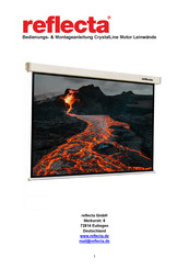 Reflecta CrystalLine Operating & Installation Instructions Manual