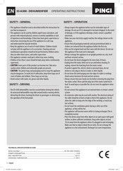 Pingi ID-A300 Operating Instructions Manual
