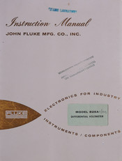 Fluke 825A Instruction Manual