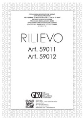 Gessi RILIEVO 59012 Pre-Installation Information