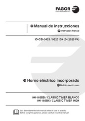 Fagor CLASSIC TIMER BLANCO 9H-185BB Instruction Manual