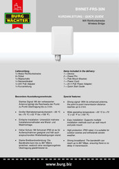 Burg Wächter BWNET-FRS-30N Quick Manual