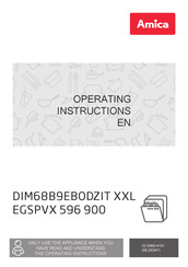 Amica DIM68B9EBODZiT XXL Operating Instructions Manual