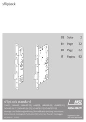 Assa Abloy MSL sFlipLock standard 14446PBa Assembly And Operating Instructions Manual