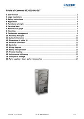 Seifert 87300584USLT User Manual