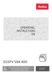 Amica EGSPV 594 400 Operating Instructions Manual