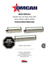 Omcan FW-CN-0123 Instruction Manual